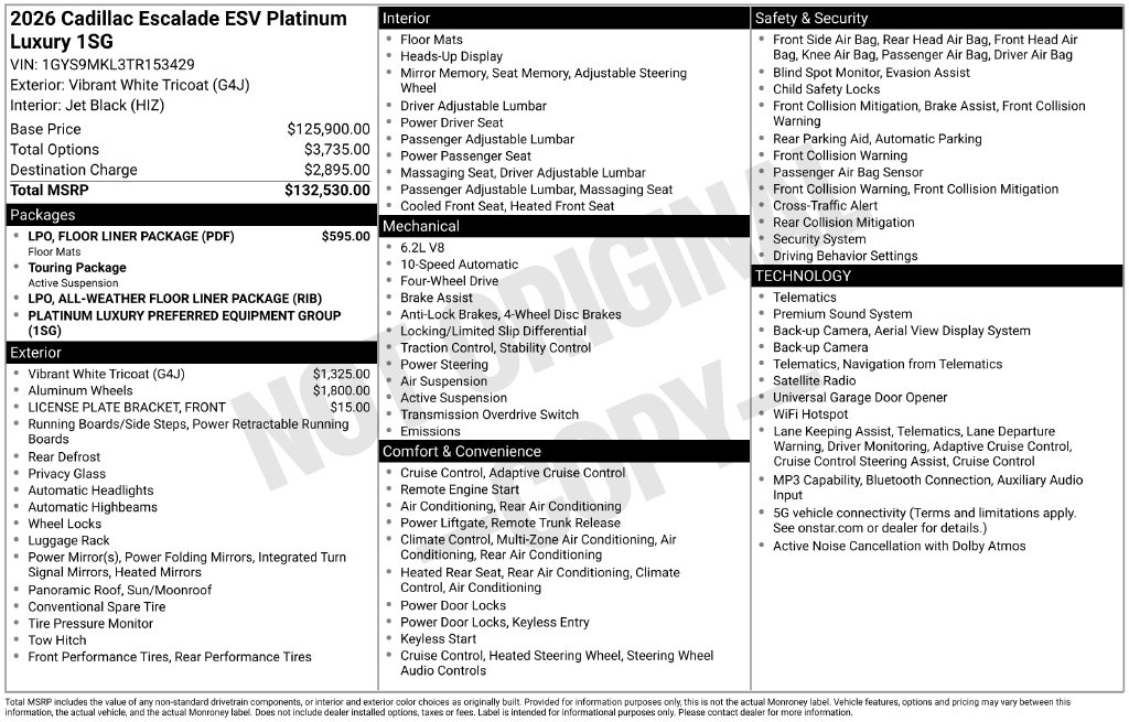  CADILLAC Escalade ESV