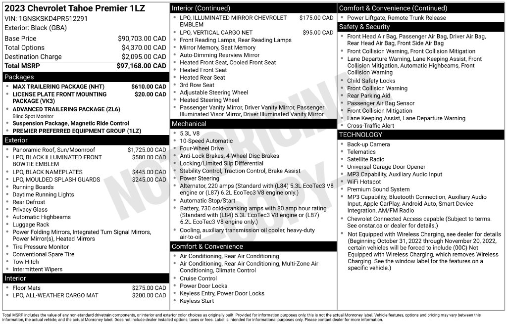 Used 2023 Chevrolet Tahoe Premier SUV