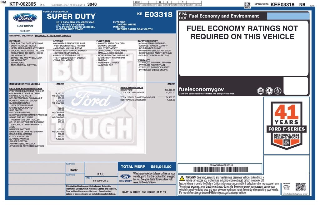 Used 2019 Ford F-350 XL Truck Crew Cab