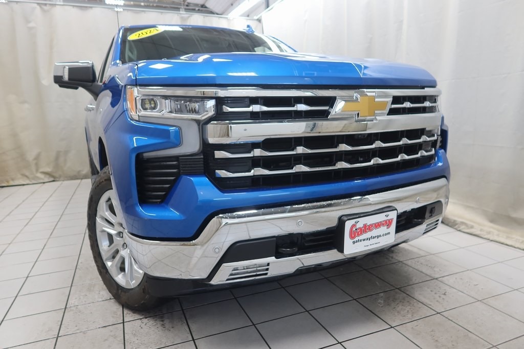 Used 2024 Chevrolet Silverado 1500 LTZ with VIN 1GCUDGE88RZ145048 for sale in Fargo, ND