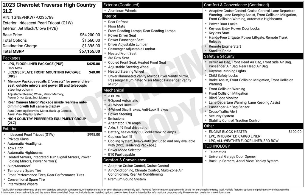 2023 Chevrolet Traverse AWD High Country's photo