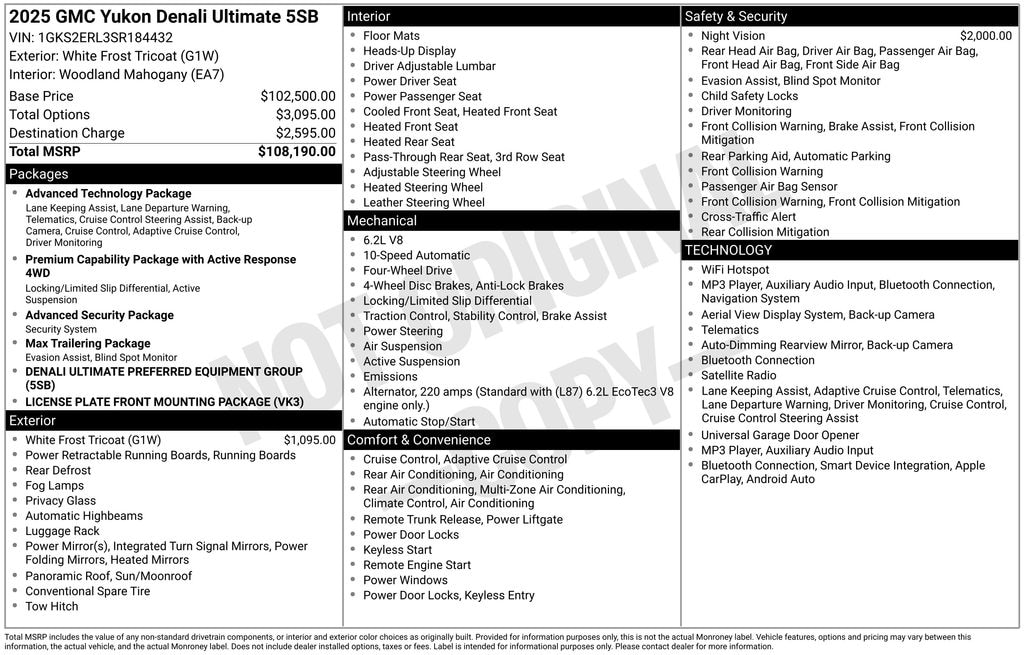 Used 2025 GMC Yukon Denali Ultimate SUV