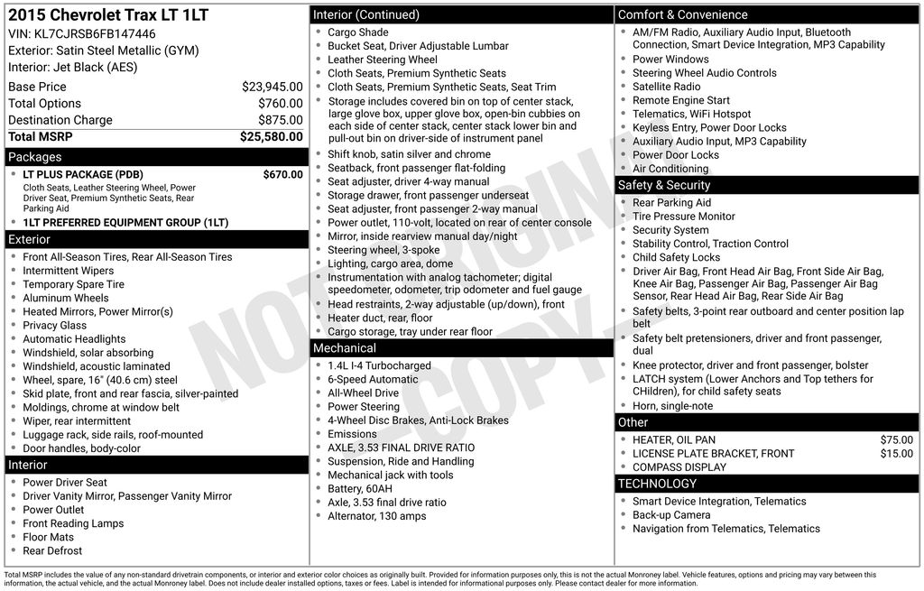 2015 Chevrolet Trax LT AWD's photo