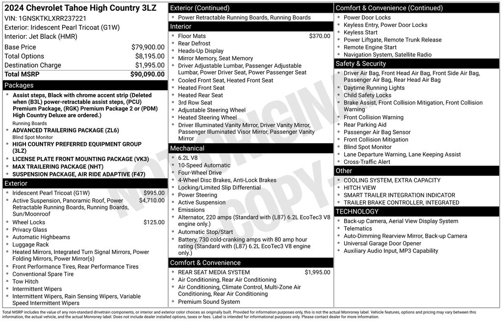 2024 Chevrolet Tahoe 4WD High Country's photo