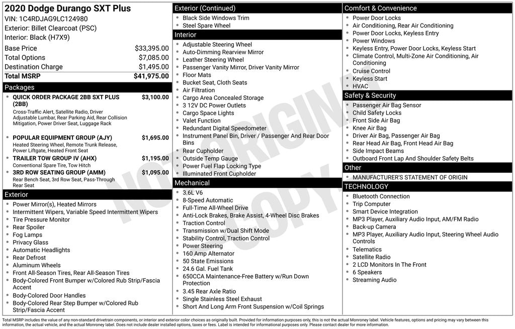 Used 2020 Dodge Durango SXT Plus SUV