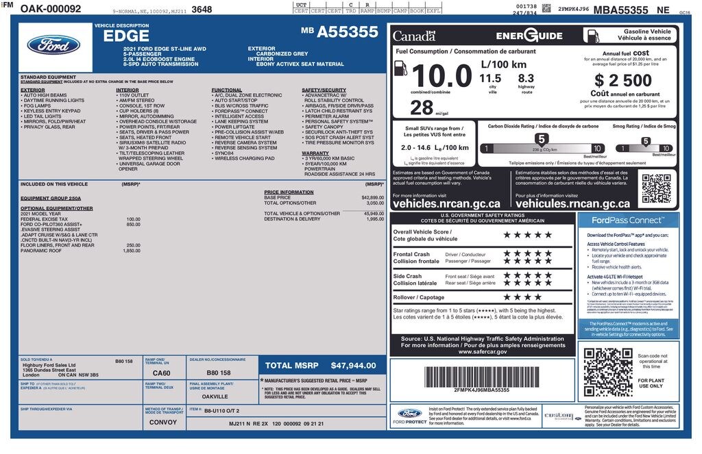 Used 2021 Ford Edge SEL SUV
