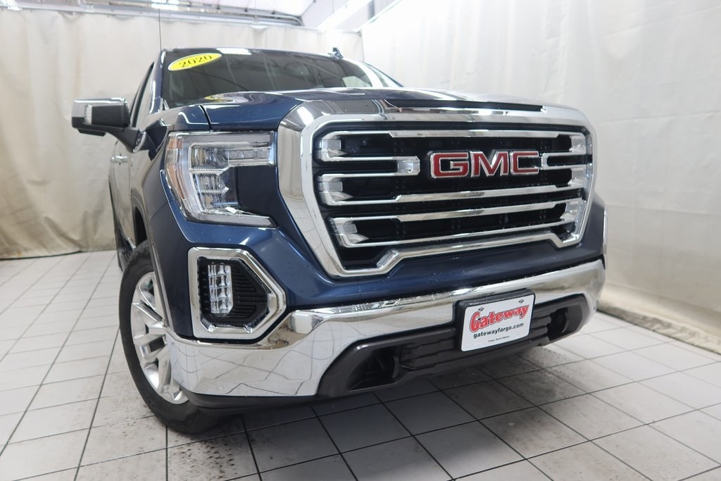 Used 2020 GMC Sierra 1500 SLT with VIN 3GTU9DED2LG332791 for sale in Fargo, ND