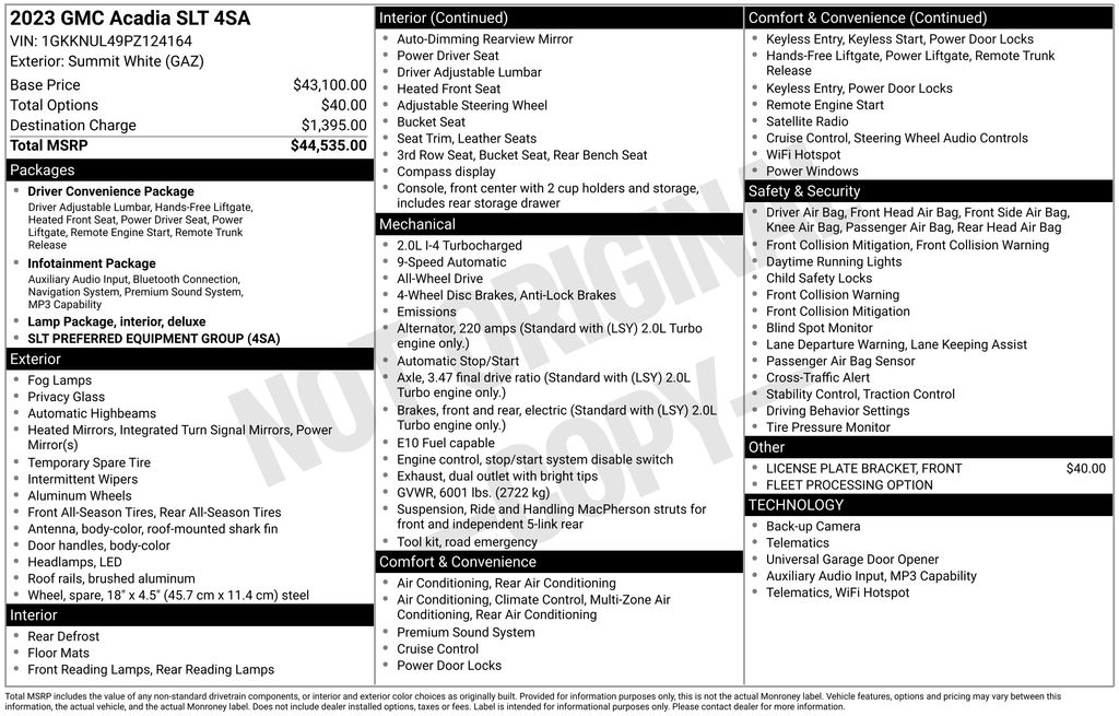 2023 GMC Acadia SLT AWD's photo