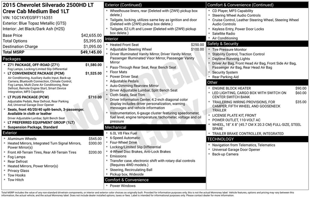 2015 Chevrolet Silverado HD 1LT 4WD Crew Cab Standard Box's photo