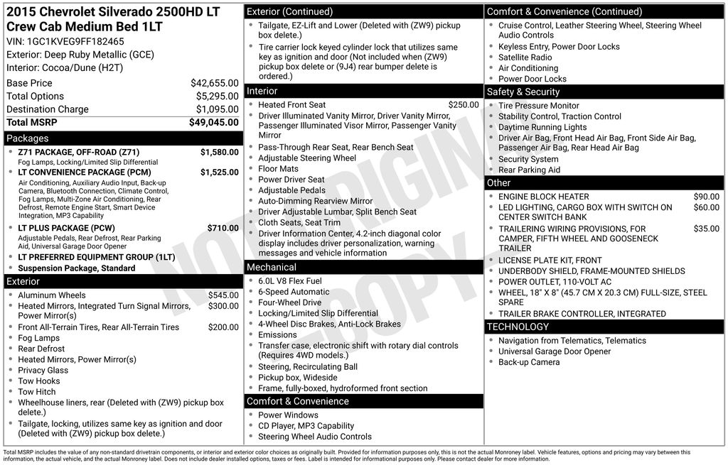 2015 Chevrolet Silverado HD 1LT 4WD Crew Cab Standard Box's photo