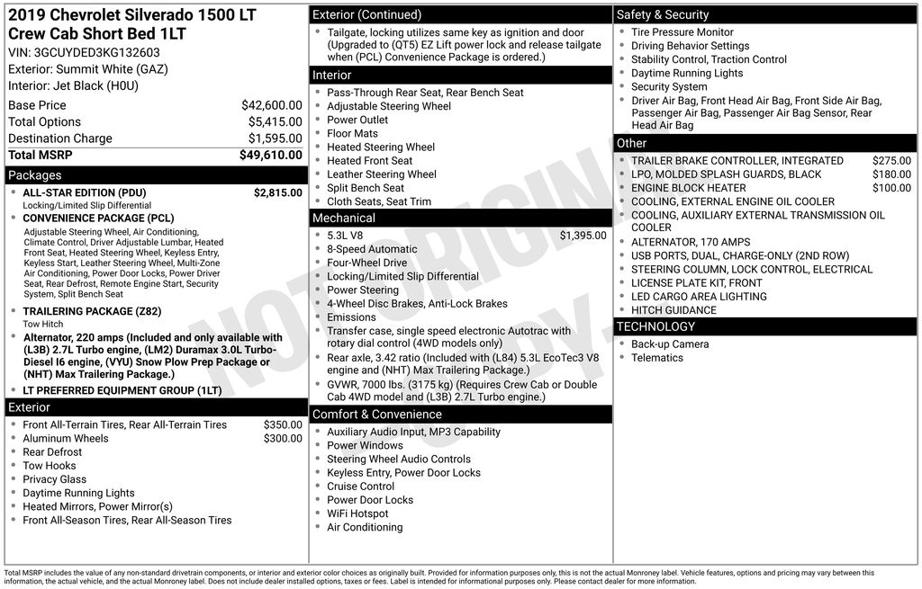 2019 Chevrolet Silverado 1500 LT 4X4 Crew Cab Short Box's photo