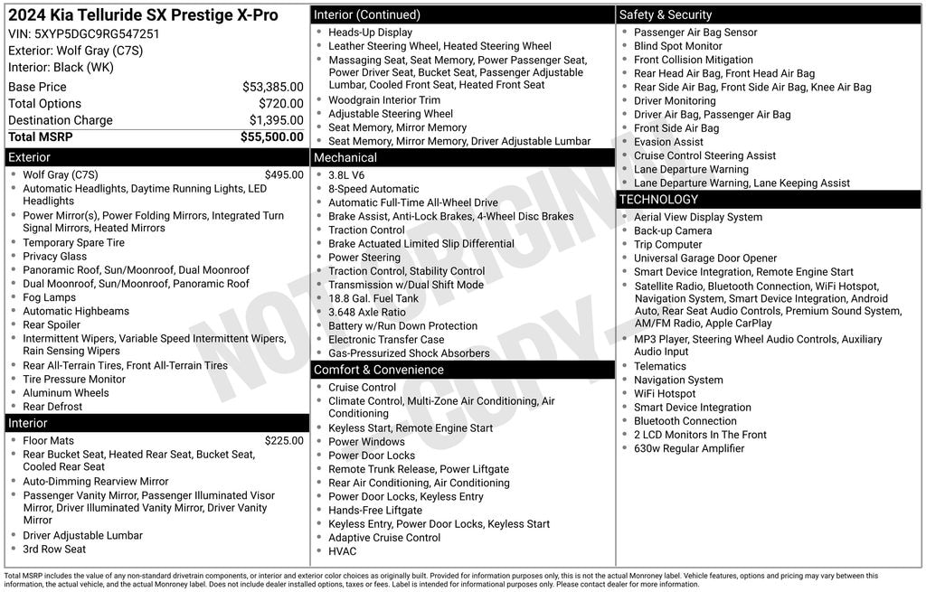 Used 2024 Kia Telluride SX-Prestige X-Pro SUV