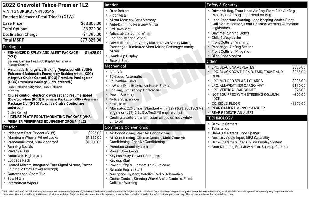 2022 Chevrolet Tahoe 4WD Premier's photo