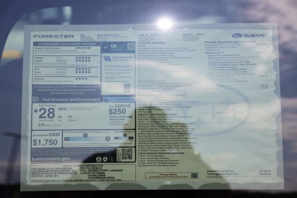 New 2026 Subaru Forester Sport SUV