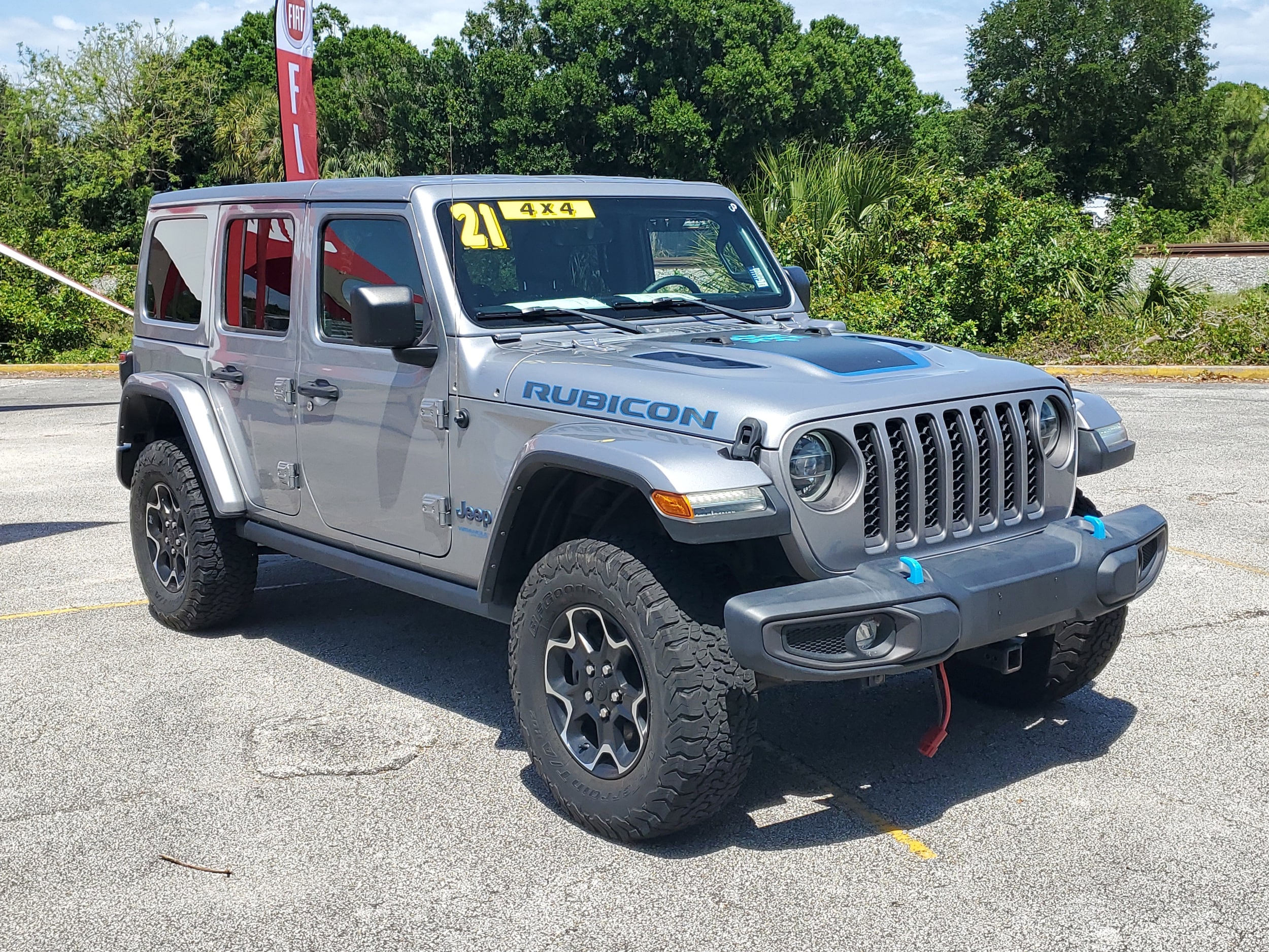 Used 2021 Jeep Wrangler Unlimited Rubicon 4XE with VIN 1C4JJXR67MW719931 for sale in Melbourne, FL
