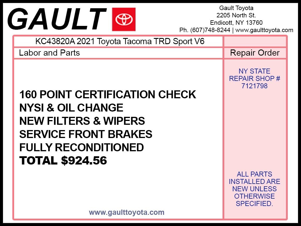 Used 2021 Toyota Tacoma TRD Sport Truck