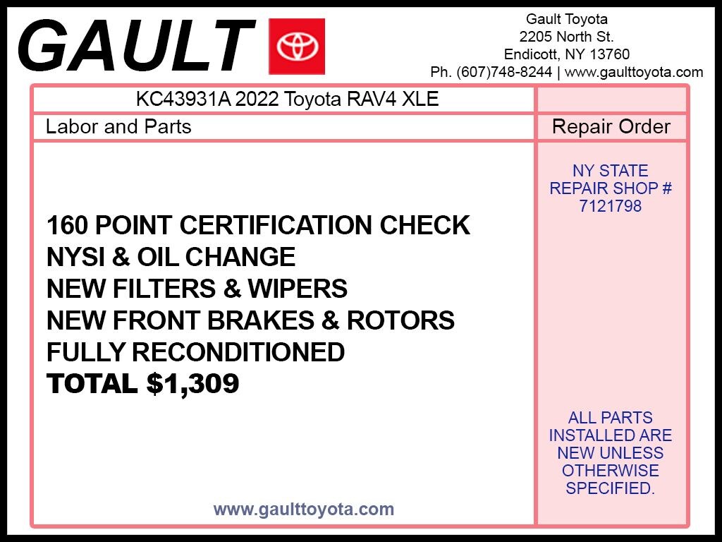 Used 2022 Toyota RAV4 XLE SUV