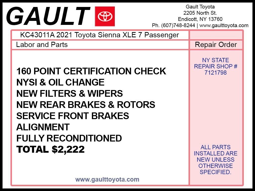 Used 2021 Toyota Sienna XLE Minivan/Van