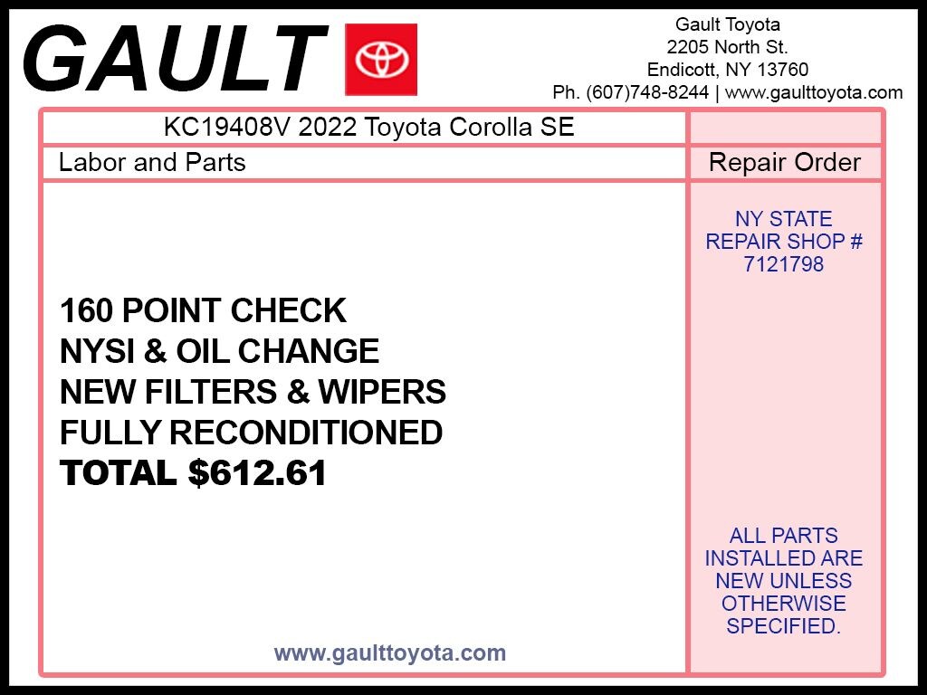 Used 2022 Toyota Corolla SE Sedan