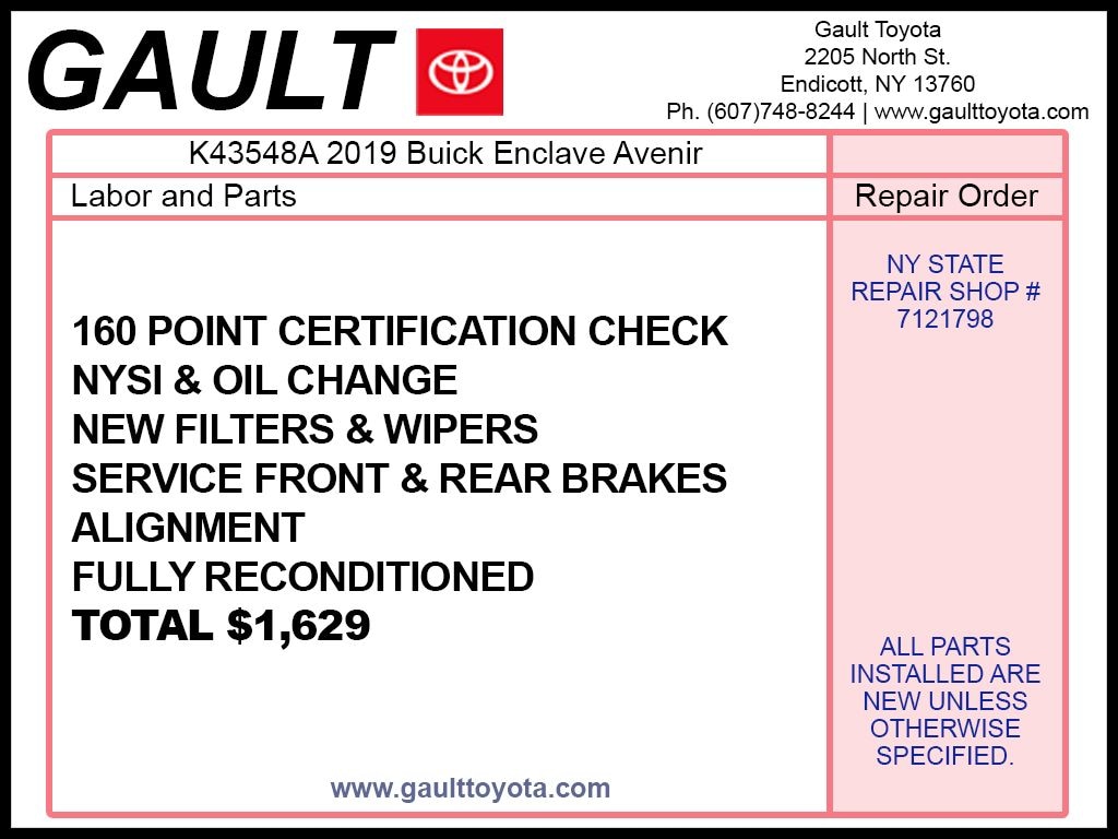 Used 2019 Buick Enclave Avenir SUV