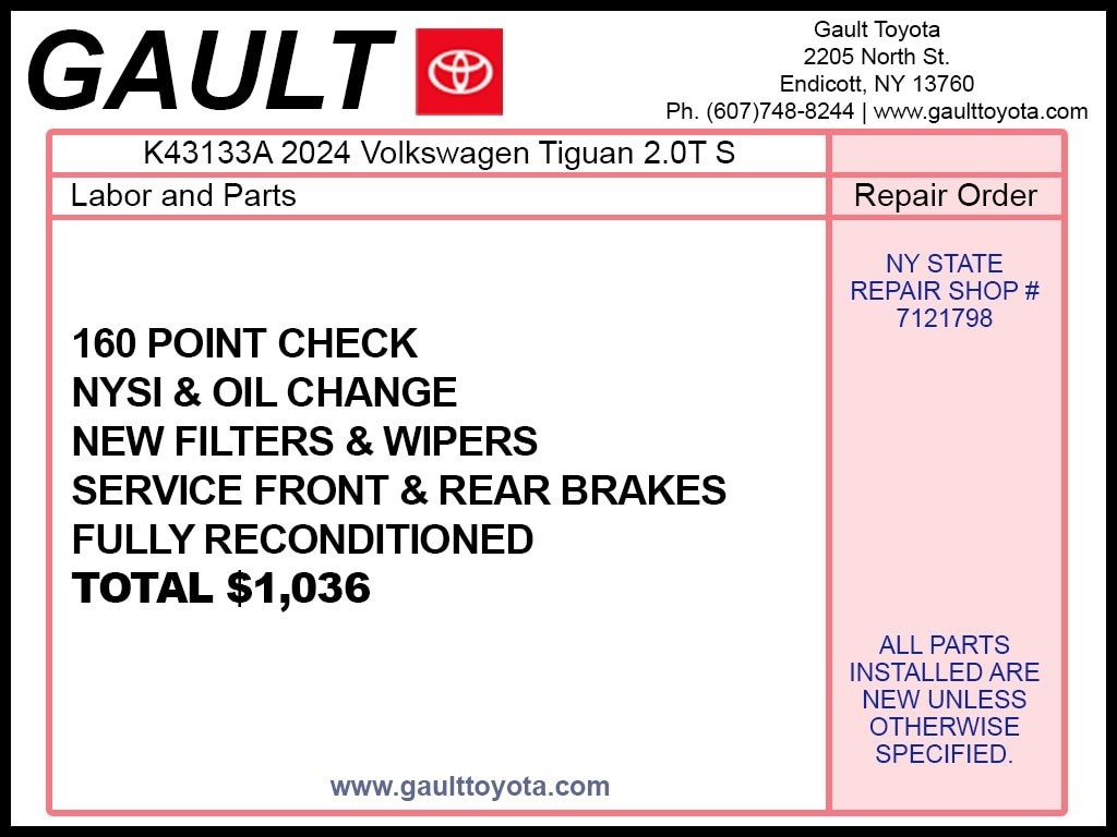 Used 2024 Volkswagen Tiguan 2.0T S SUV
