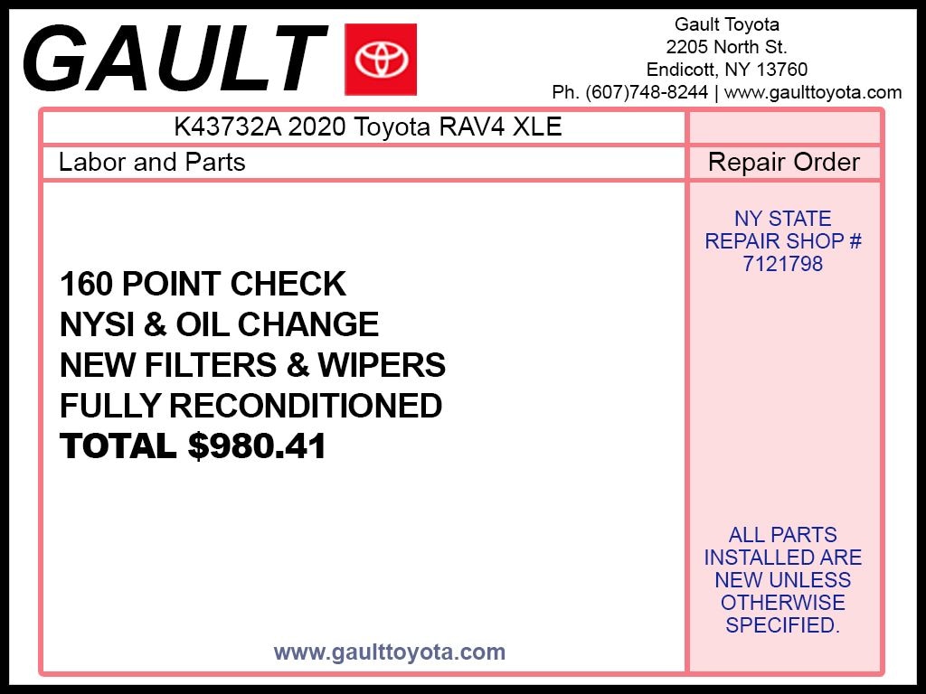 Used 2020 Toyota RAV4 XLE SUV