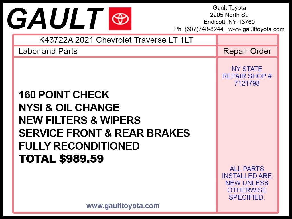 Used 2021 Chevrolet Traverse LT SUV