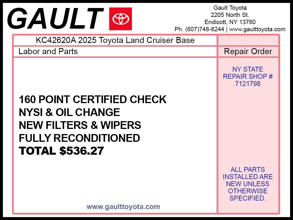 Used 2025 Toyota Land Cruiser Base SUV