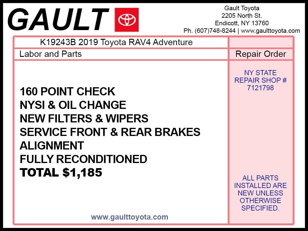 Used 2019 Toyota RAV4 Adventure SUV