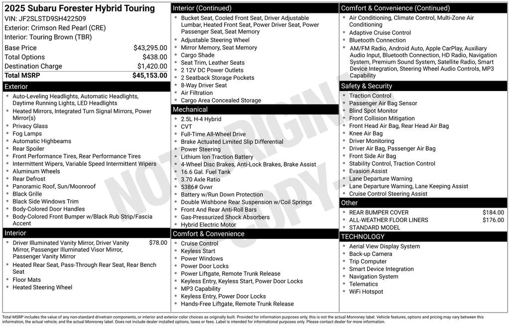 Used 2025 Subaru Forester Touring Hybrid SUV