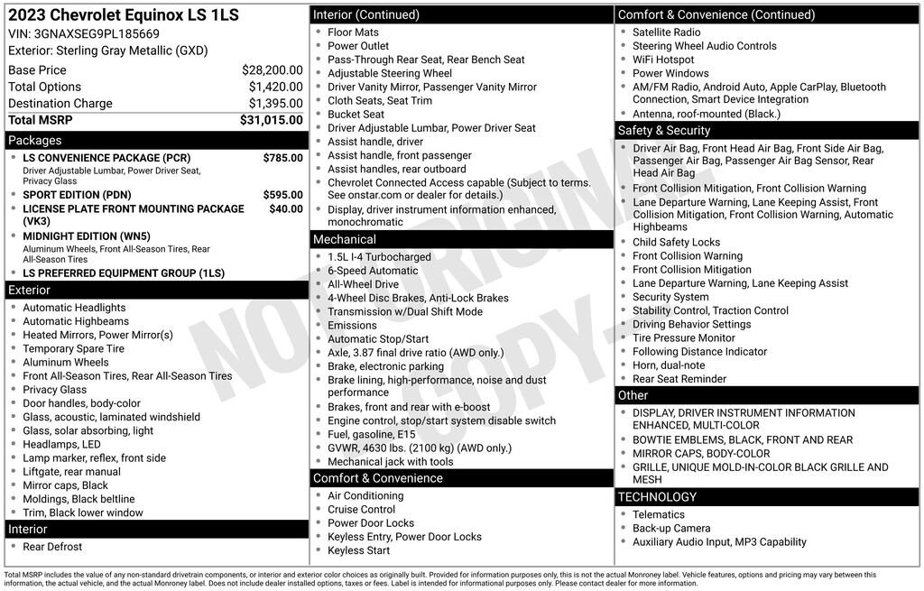 Used 2023 Chevrolet Equinox LS SUV