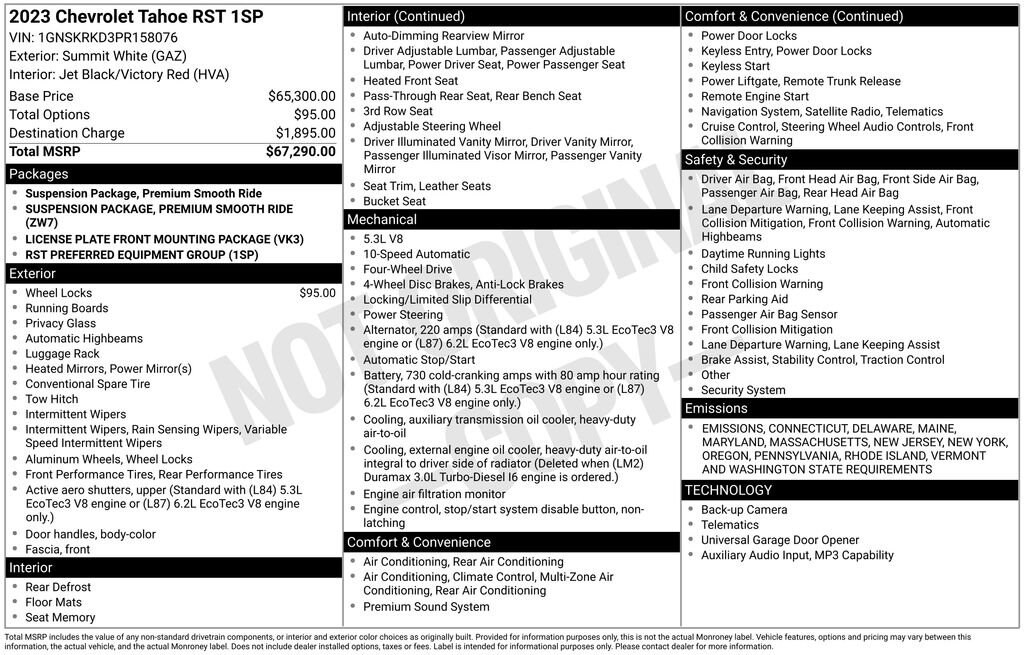 Used 2023 Chevrolet Tahoe RST SUV