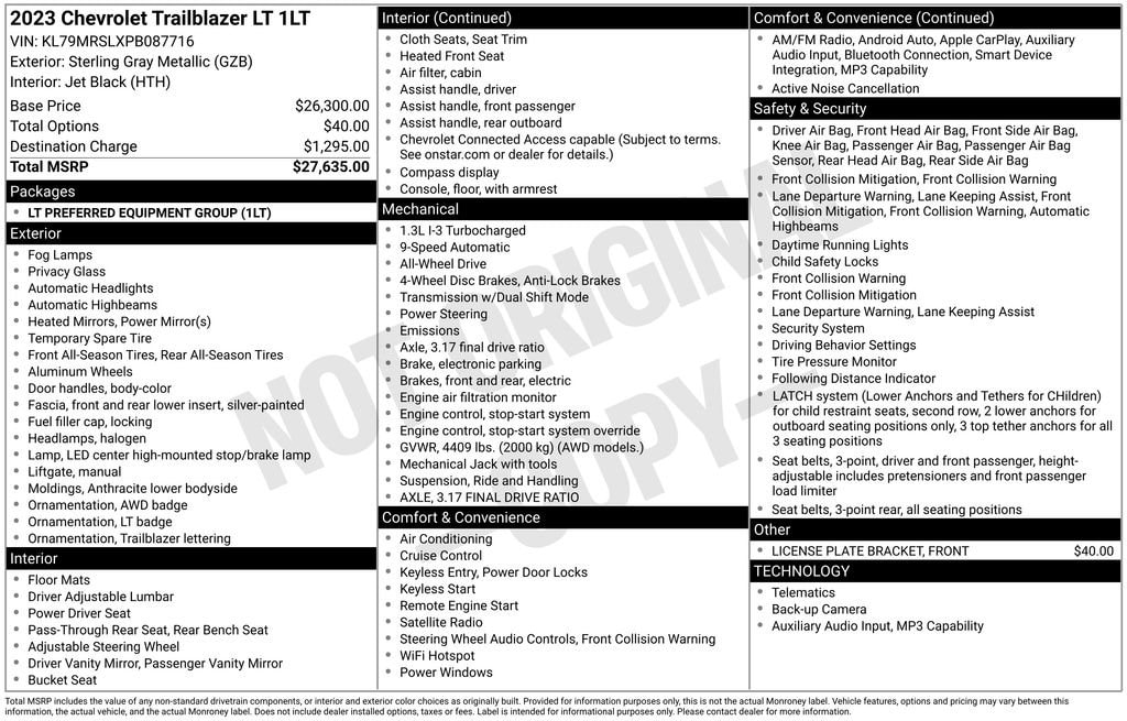 Used 2023 Chevrolet Trailblazer LT SUV