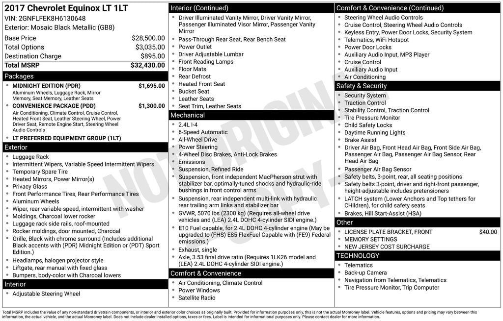 Used 2017 Chevrolet Equinox LT SUV