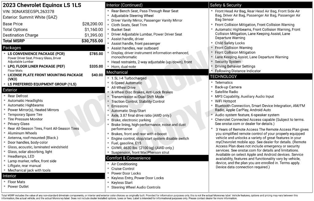 Used 2023 Chevrolet Equinox LS SUV
