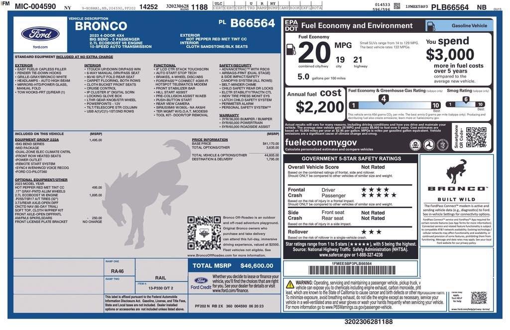 Used 2023 Ford Bronco Base SUV