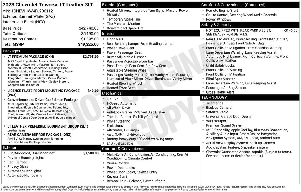 Used 2023 Chevrolet Traverse LT Leather SUV