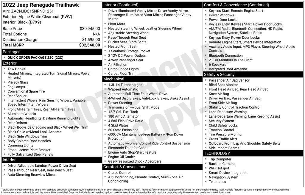 2022 Jeep Renegade Trailhawk - Photo 33