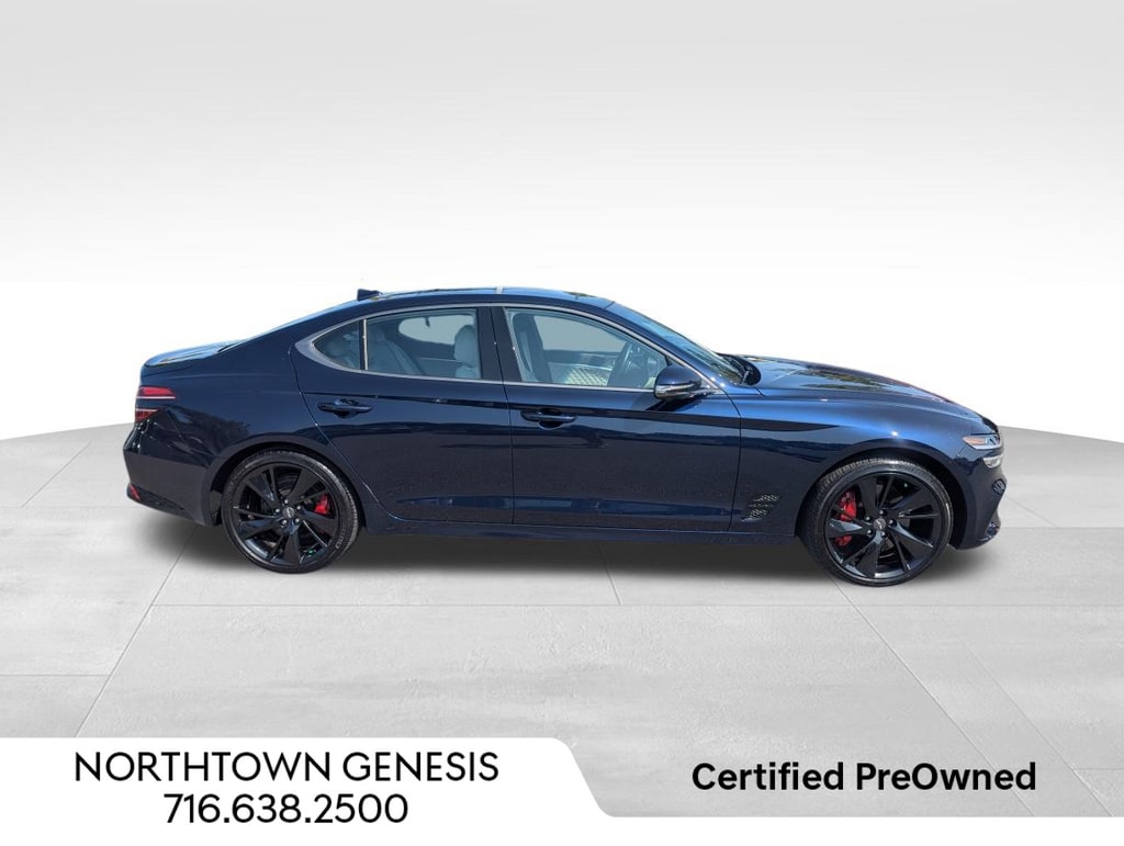 Certified 2023 GENESIS G70 Standard with VIN KMTG54TE7PU122079 for sale in Amherst, NY