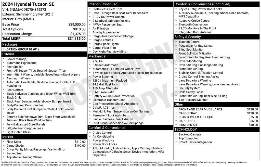 2024 Hyundai Tucson SE - Photo 45