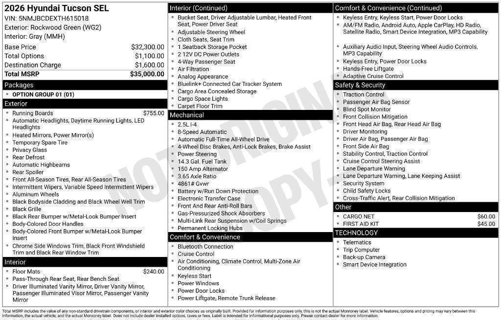 2026 Hyundai Tucson SEL - Photo 43