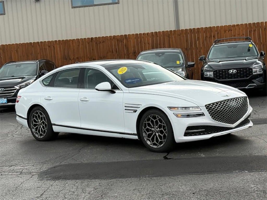 Certified 2022 GENESIS G80 Base with VIN KMTGB4SC2NU130032 for sale in Brunswick, OH