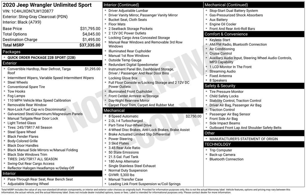 2020 Jeep Wrangler Unlimited Sport - Photo 40