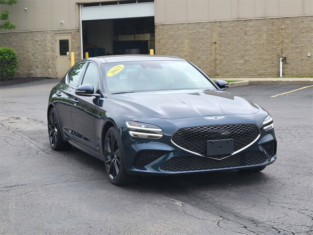 Certified 2023 GENESIS G70 Standard with VIN KMTG34TA2PU109260 for sale in Brunswick, OH