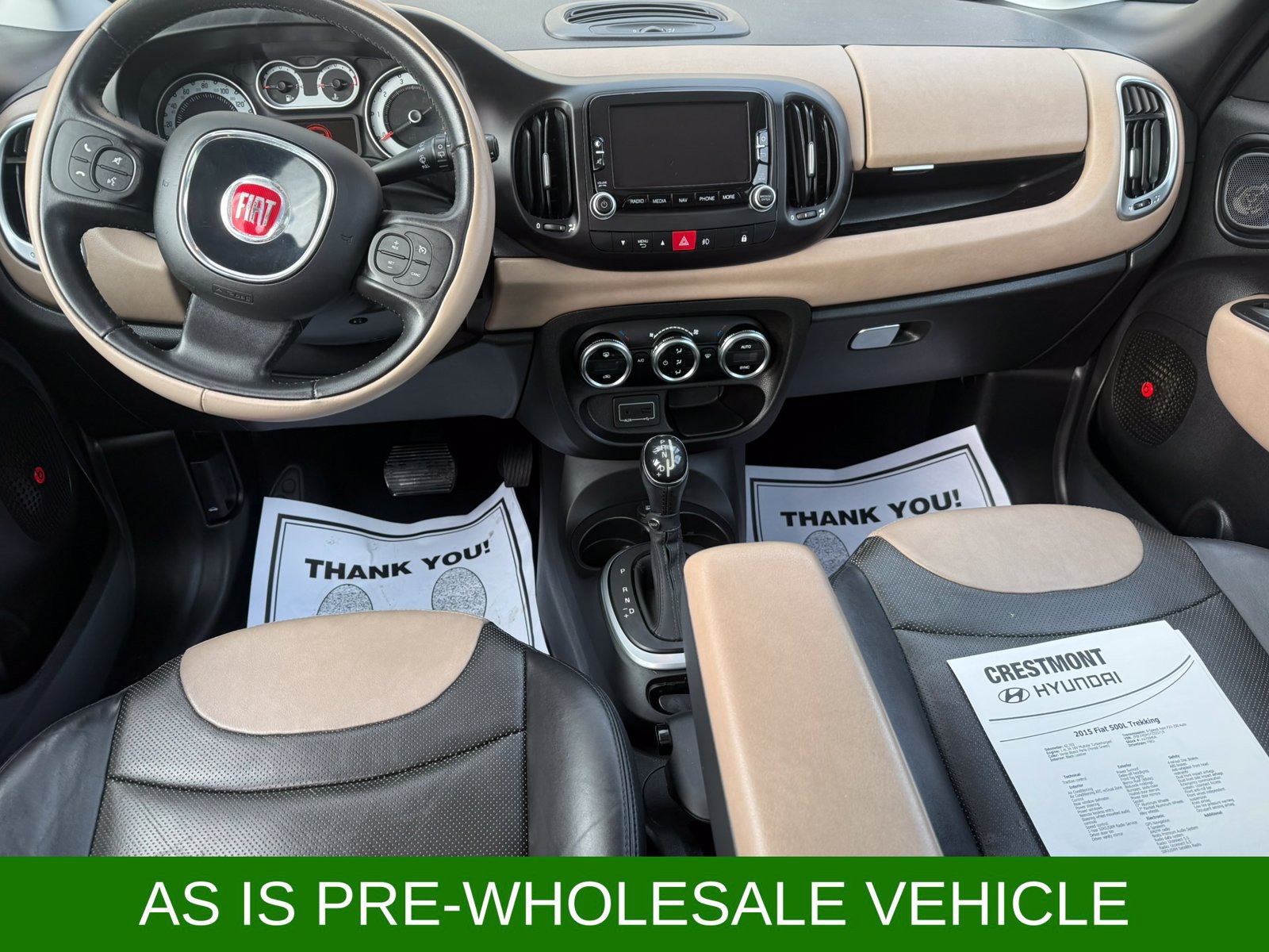Used 2015 FIAT 500L Trekking with VIN ZFBCFADH1FZ035719 for sale in Brunswick, OH