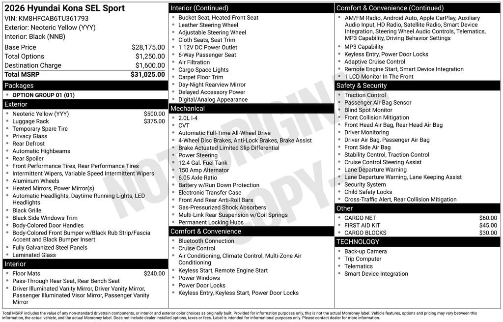 2026 Hyundai Kona SEL Sport - Photo 18