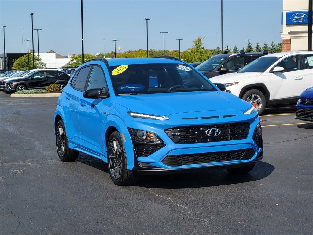 Certified 2022 Hyundai Kona N Line with VIN KM8K33A31NU819833 for sale in Brunswick, OH