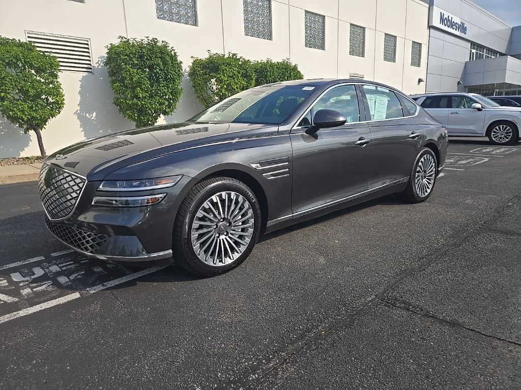 Certified 2024 GENESIS Electrified G80 Base with VIN KMTGE4S1PRU008157 for sale in Noblesville, IN