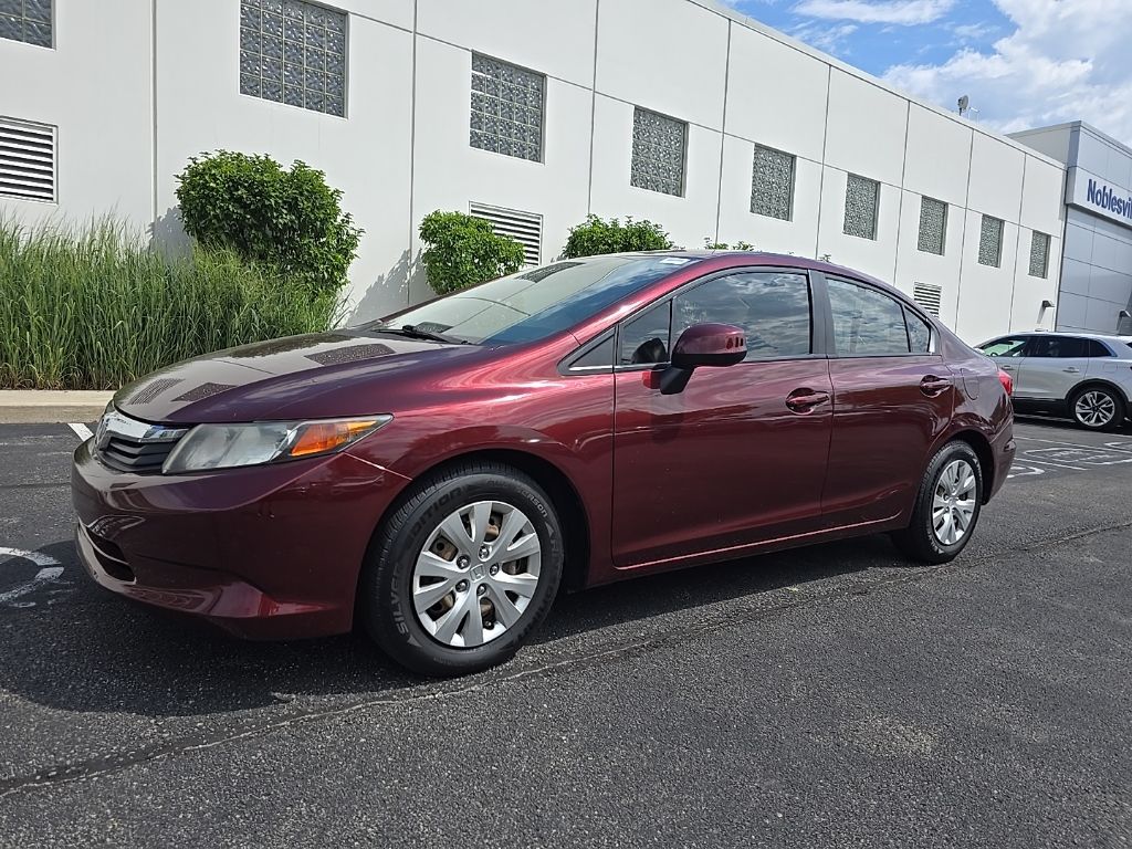 Used 2012 Honda Civic LX with VIN 19XFB2F55CE060676 for sale in Noblesville, IN