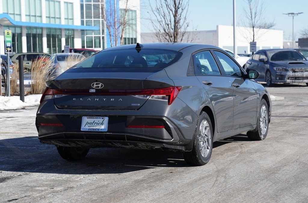 New 2026 Hyundai Elantra Hybrid Blue Sedan